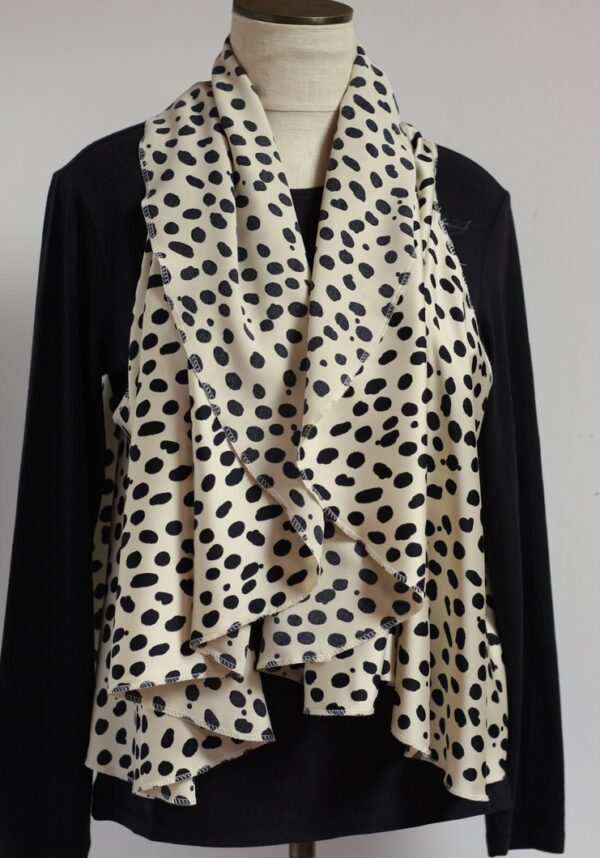 Dalmation black dots on cream vest - Image 5