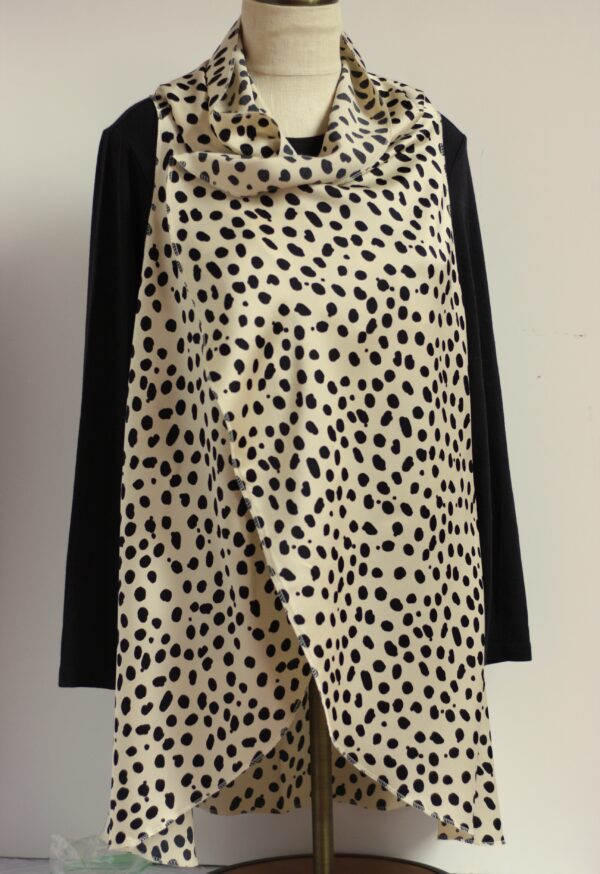Dalmation black dots on cream vest - Image 4