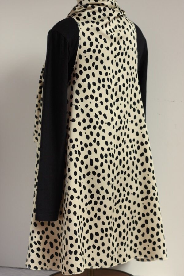Dalmation black dots on cream vest - Image 2