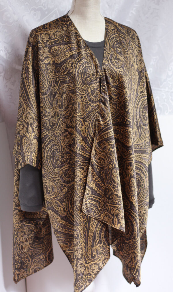 Ruana poncho in autumn colors
