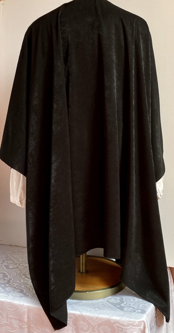 Black Brushed faille ruana poncho - Image 3