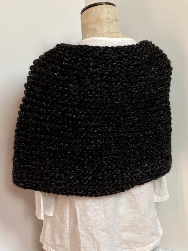 Hand knit black coverlet - Image 2