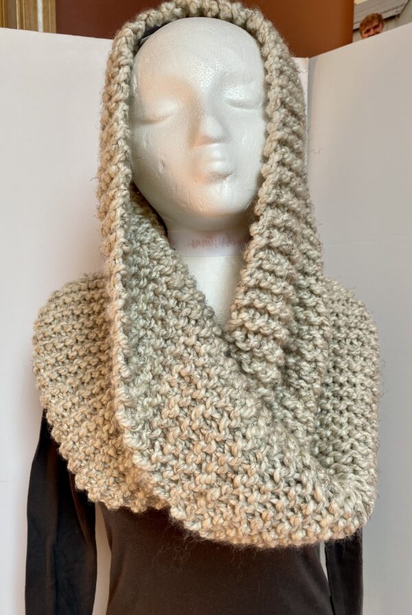Hand knit oatmeal shrug - Image 2
