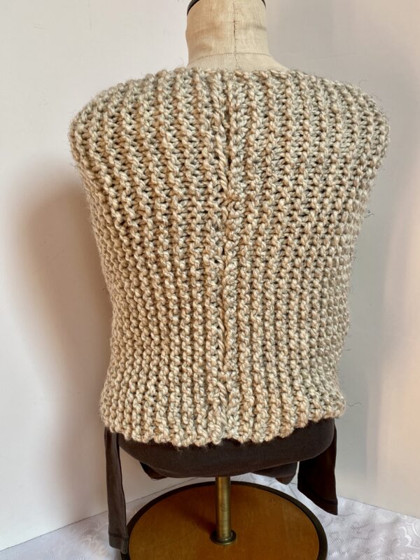Hand knit oatmeal shrug - Image 3