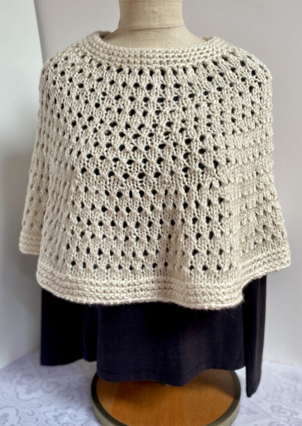 Cream lace poncho