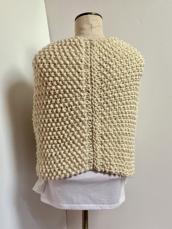 Hand knit cream shrug - Image 3