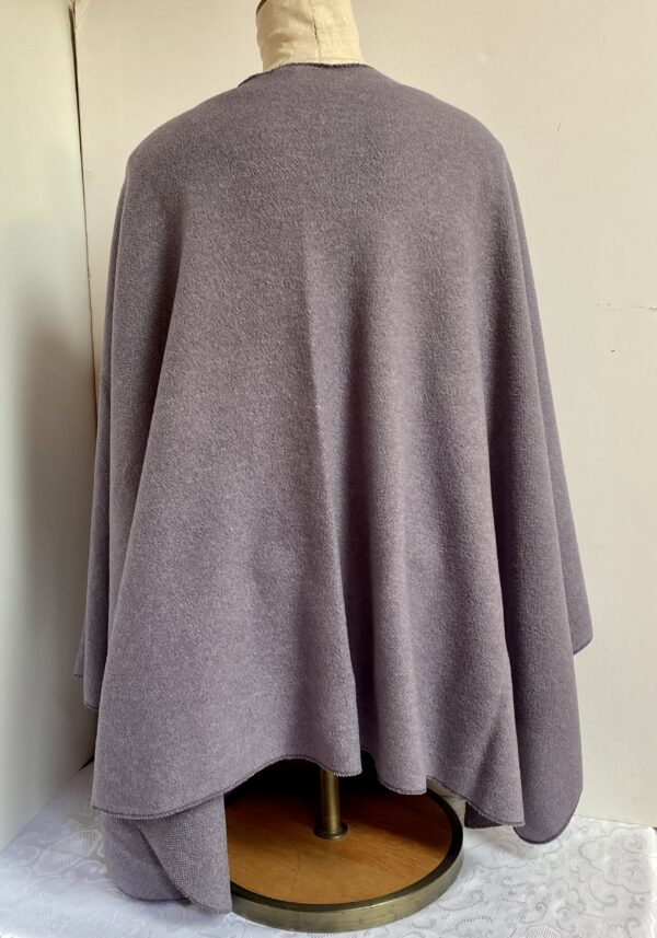 Lavender sweater knit ruana poncho - Image 3