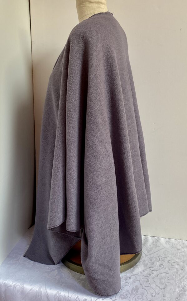 Lavender sweater knit ruana poncho - Image 2