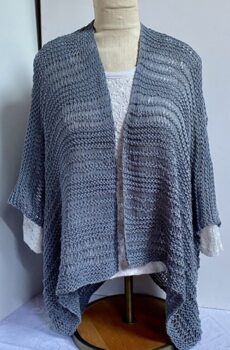 Grey Hand Knit Kimono