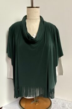 Green tunic with fringe